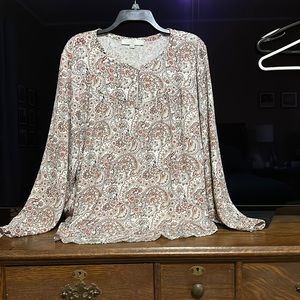 Long sleeve lightweight blouse